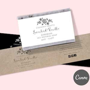 ORGANlC Editable Soap Label, Soap Label Design, Bath Soap Label, Custom Product Label, Diy Bath Soap Label, CANVA, VINTAGE Custom Soap Label