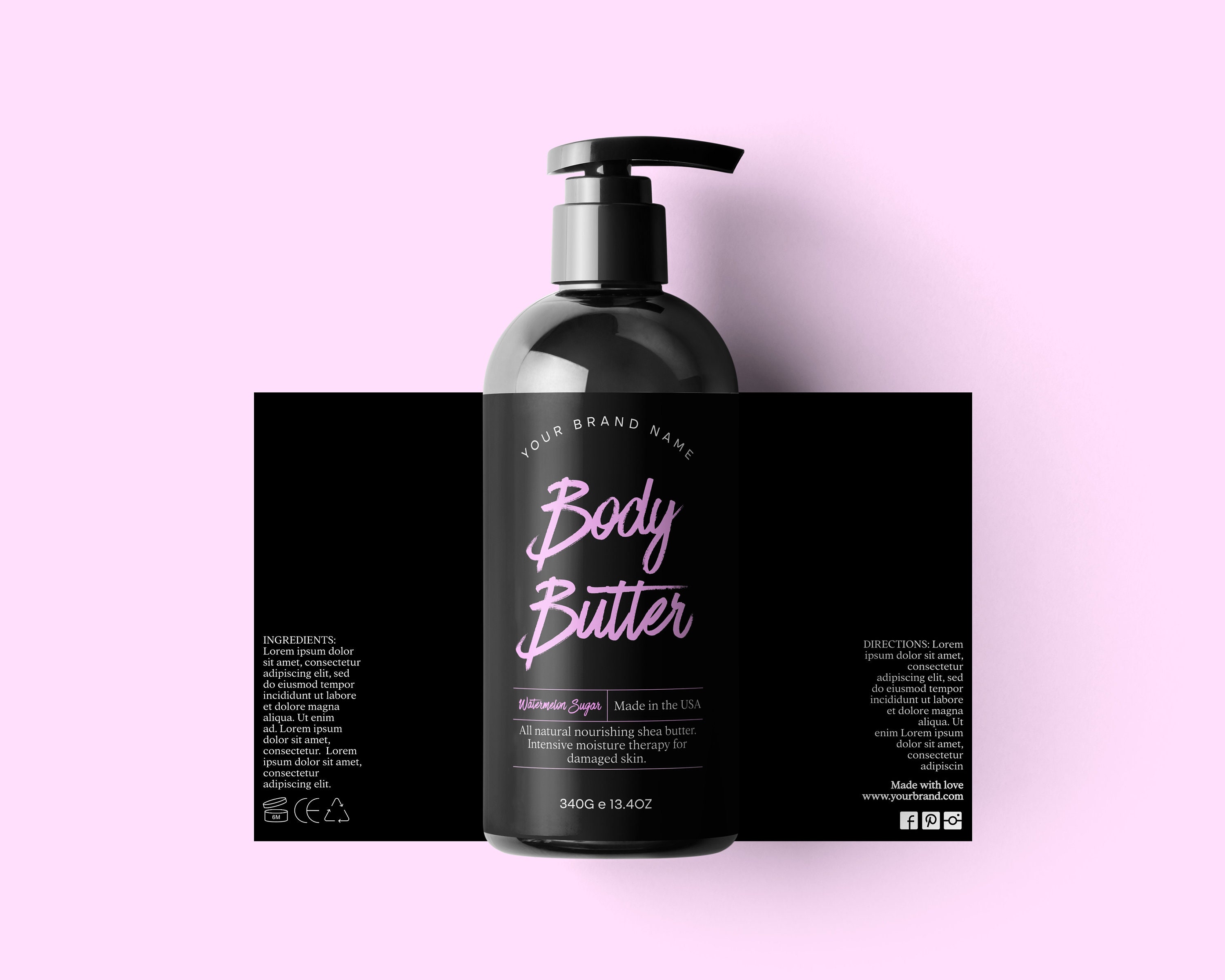 editable cosmetic labels editable body product labels diy