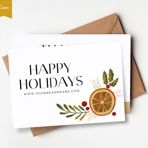 WEIHNACHTS-Dankeskarte, SAISON-bearbeitbare Einlage-Kartenvorlage, Bestelleinlage, bearbeitbares Dankeschön, CANVA, Diy Small Business Thank You