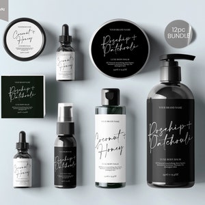 Editable Body Product Labels CANVA, DIY Cosmetic Labels, Editable Cosmetic Labels, Label, Cosmetic Label Printable, Custom Skin Care Labels