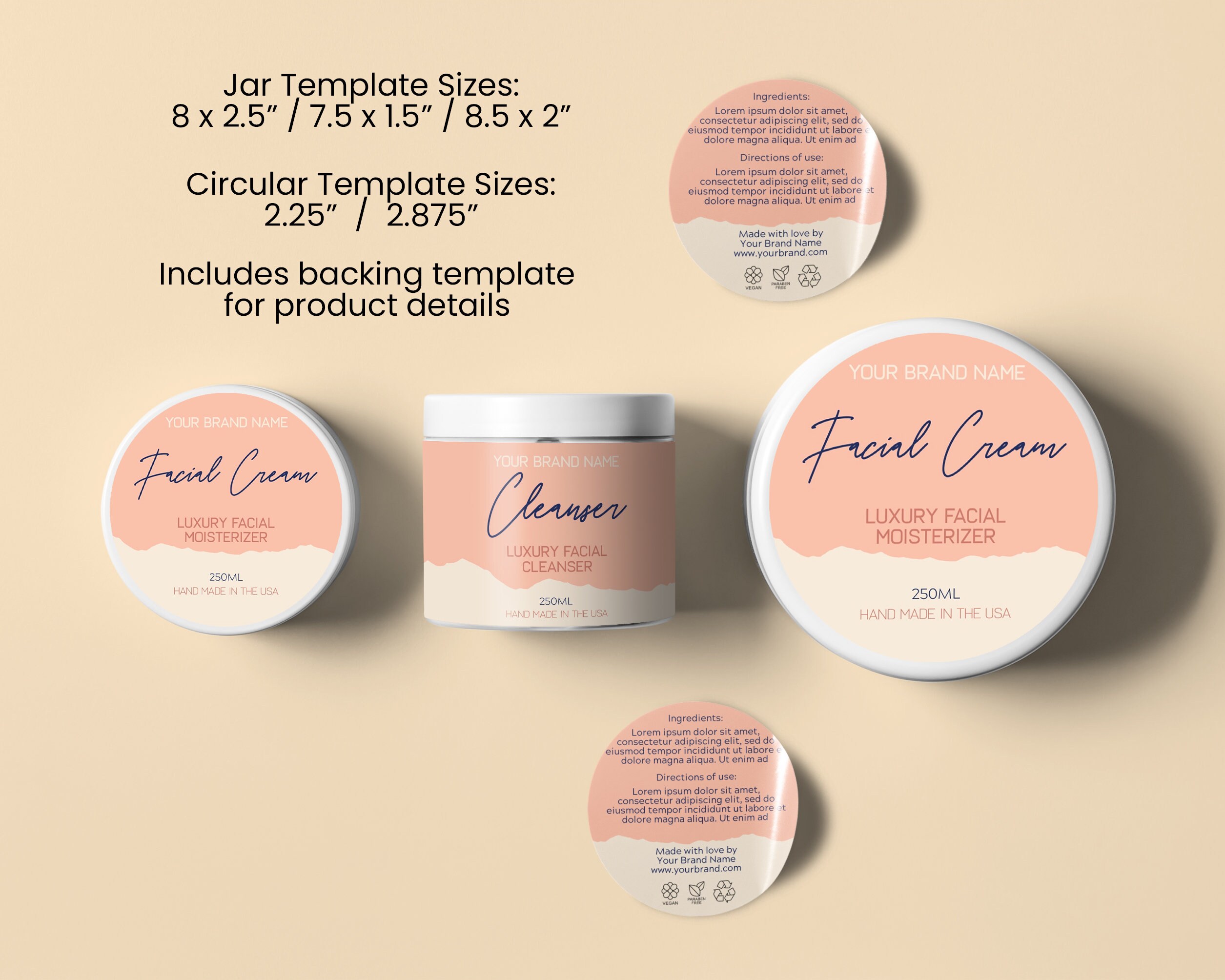 editable cosmetic labels editable body product labels diy etsy