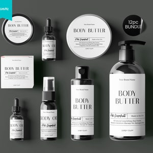 Editable Body Product Labels CANVA, DIY Cosmetic Labels, Editable Cosmetic Labels, Label, Cosmetic Label Printable, Custom Skin Care Labels