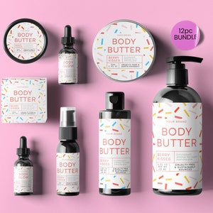 Editable Cosmetic Labels, Editable Body Product Labels, DIY Cosmetic Labels, Skincare Label, Cosmetic Label Template, Cosmetic Product Label