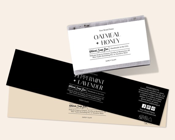 Editable BAR SOAP Label DIY Soap Labels Editable Soap - Etsy