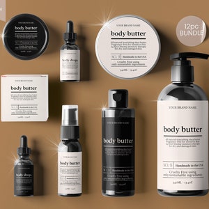Editable Body Product Labels, DIY Cosmetic Labels, Editable Cosmetic Labels, Canva Label, Cosmetic Label Printable, Custom Skin Care Labels