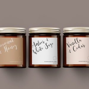 MODERN Editable Candle Label, NEUTRAL Candle Label Design, Editable Product Label, Candle Label, minimal, Custom Product Label, Label Design