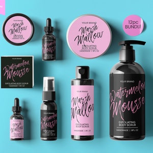 Editable COSMETIC Labels, Editable Body Product Labels, DIY Cosmetic Labels, CANVA Label, Cosmetic Label Printable, Custom Skin Care Labels