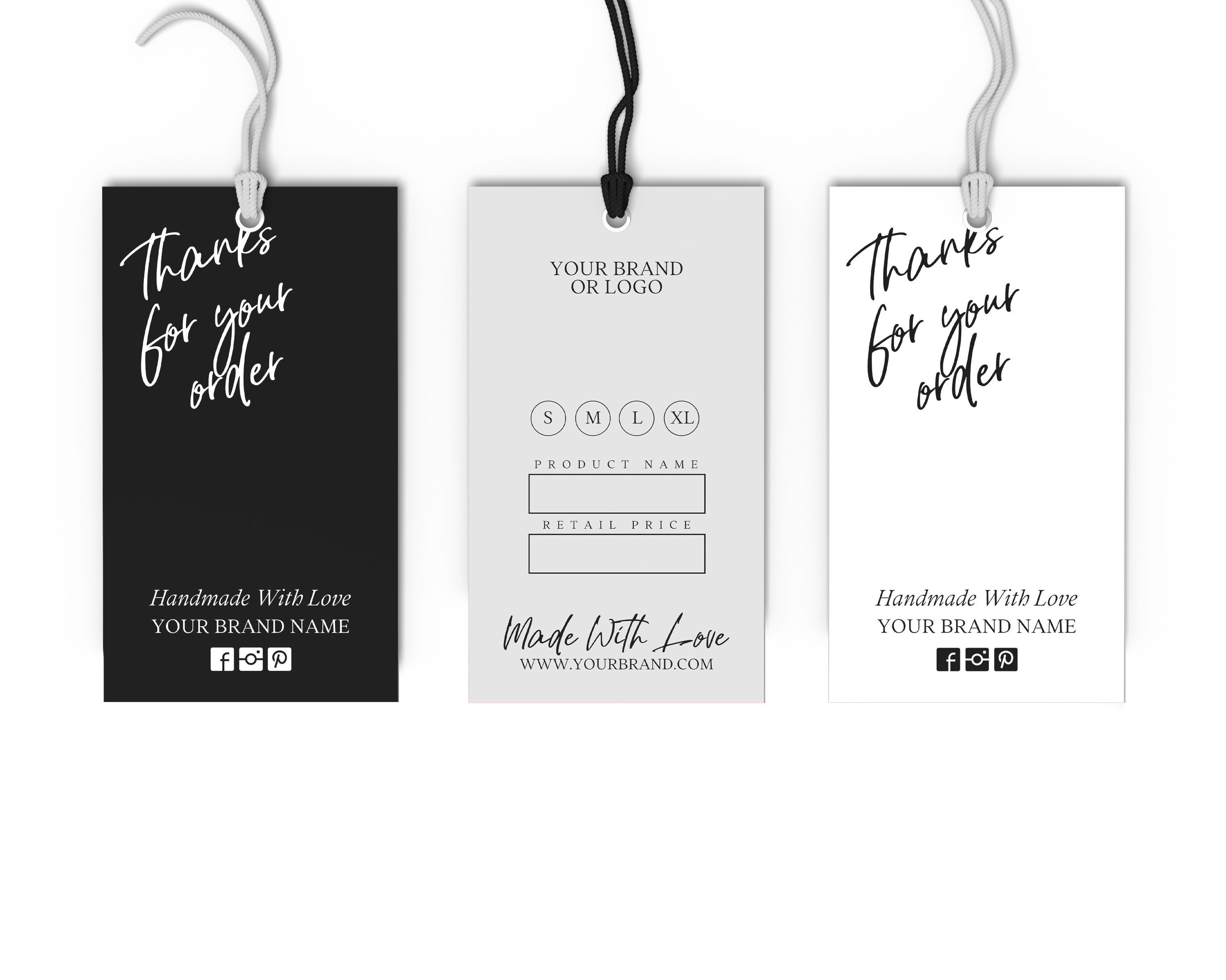 Custom HANG TAGS Small Business Swing Tag Boutique Clothing Etsy