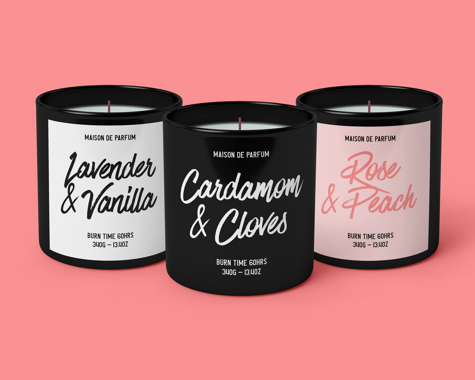Modern Editable Candle Label DIY Candle Label Custom Candle | Etsy