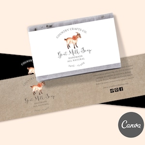 ORGANlC Editable Soap Label, Soap Label Design, Bath Soap Label, Custom Product Label, Diy Bath Soap Label, CANVA, Goats Milk Soap Label