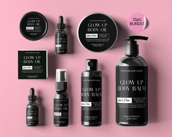 MODERN Product Labels, Editable Cosmetic Labels, Label Templates, Skincare Labels, Jar Labels, Bath Labels, Cosmetic Serum Labels