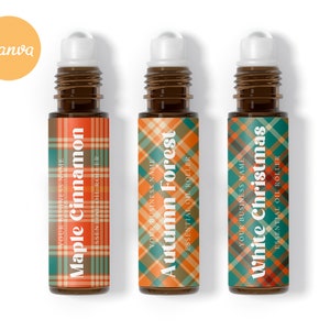 HARVEST Editable Roller Label, FALL Diy Chapstick Label, Printable Lip Balm, Essential Oil Label, Autumn, Custom Product Label, CANVA