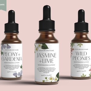 VINTAGE FLORAL Editable Skin Care Label, Apothecary Label, Botanical Label, Custom product label, Editable Cosmetic Label, Skin Care CANVA image 5