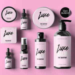 Editable Cosmetic Labels, Editable Body Product Labels, DIY Cosmetic Labels, Candle Label, Cosmetic Label Printable, Custom Skin Care Labels