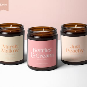 BOHO Editable Candle Label, RETRO Candle Label Design, Editable Product Label, Candle Label, Custom Product Label, Jar Label Design, CANVA