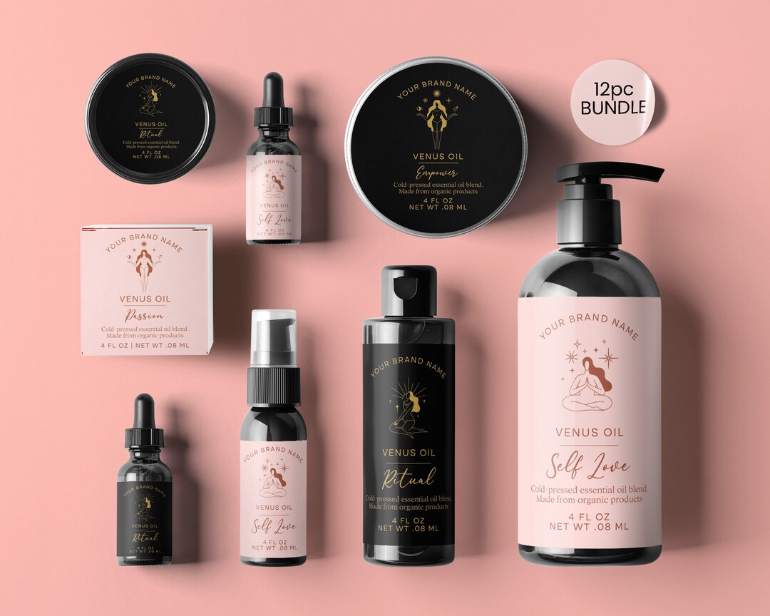 CELESTIAL Editable Skin Care Label, APOTHECARY Label, Custom Product ...