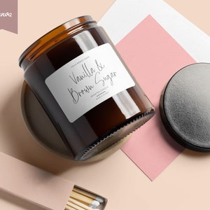 BOHO Editable Candle Label, RETRO Candle Label Design, Editable Product Label, Candle Label, Custom Product Label, Jar Label Design, CANVA