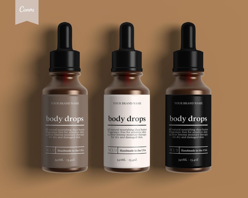 Skin Sensitivity Labels Editable Body Product Labels, DIY Cosmetic Labels, Editable Cosmetic ...