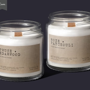 Etichetta per candela modificabile VINTAGE Boho, etichetta per candela APOTHECARY, adesivo per candela, etichetta personalizzata Canva, etichetta per candela fai da te, candela fai da te