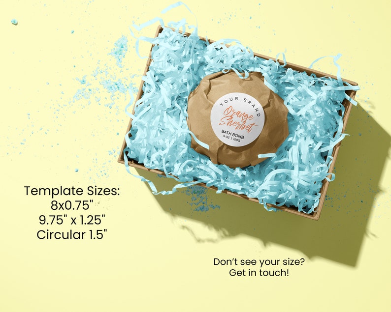 BATH BOMB Label, Editable Circle Label, DIY Cosmetic Jar Label, Round Lid Label, Circle Sticker Template, Candle Tin Label, Editable Label image 2
