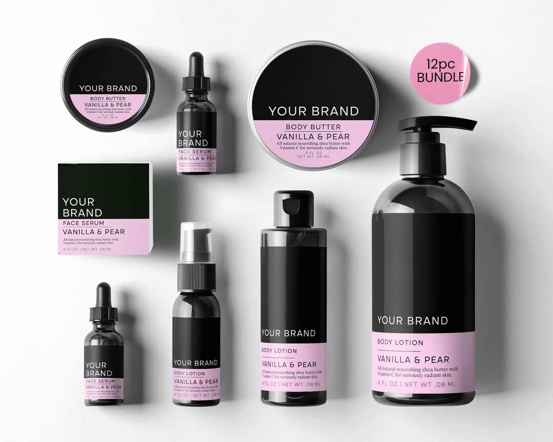 Editable COSMETIC Labels, Editable Body Product Labels, Custom Product ...