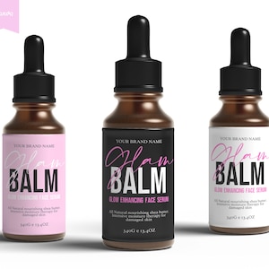 Editable 1oz, 2oz, 4oz Dropper Bottle Template, Editable Dropper Bottle Label, Roller Label, Essential Oil Label, Custom Product Label CANVA
