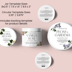 VINTAGE FLORAL Editable Skin Care Label, Apothecary Label, Botanical Label, Custom product label, Editable Cosmetic Label, Skin Care CANVA image 3