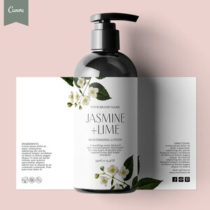 VINTAGE FLORAL Editable Skin Care Label, Apothecary Label, Botanical Label, Custom product label, Editable Cosmetic Label, Skin Care CANVA image 7