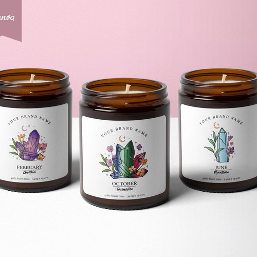 Editable Candle Label Zodiac Labels DIY Horoscope Zodiac Sign Etsy