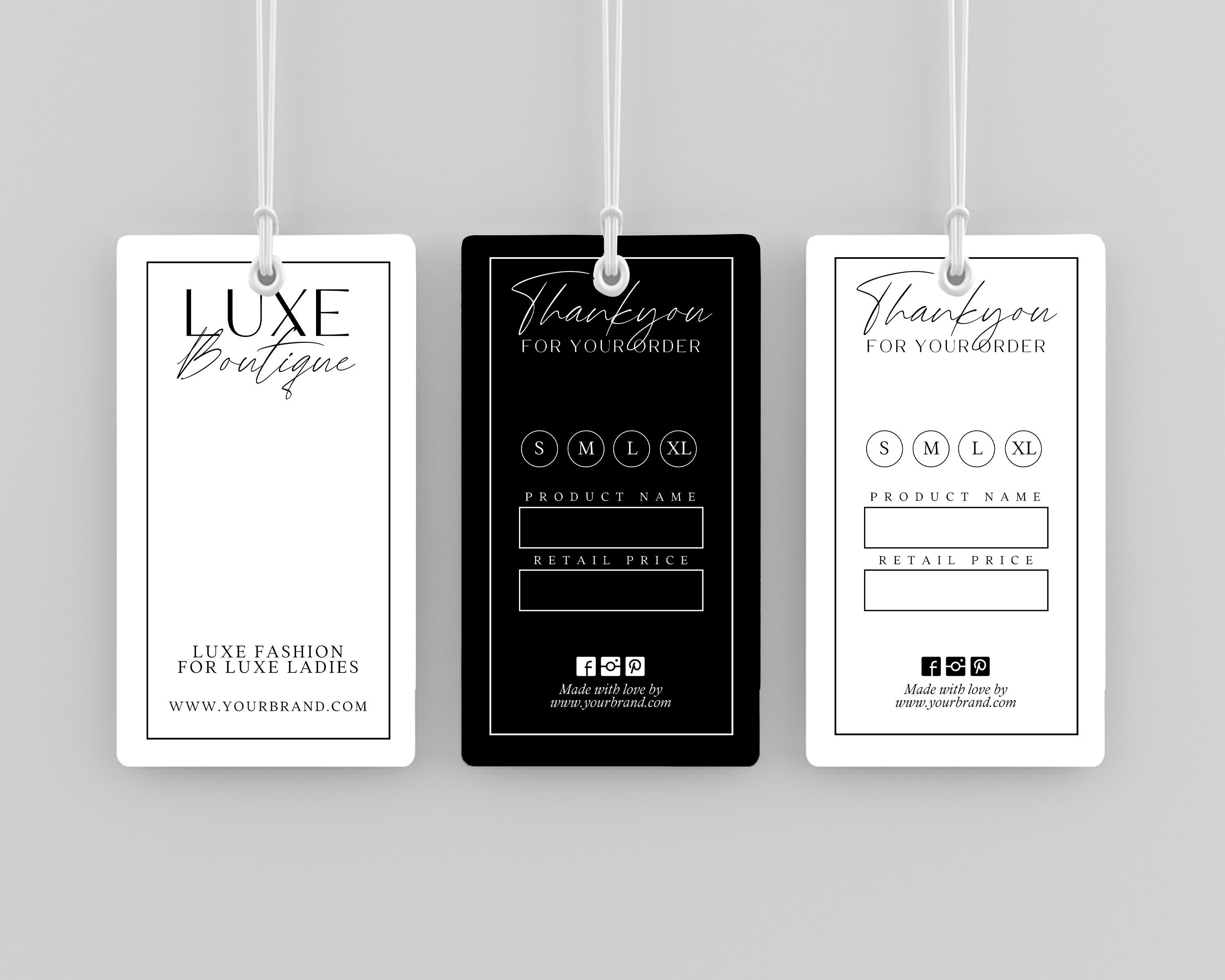 Custom HANG TAGS Small Business Swing Tag Boutique Clothing Etsy