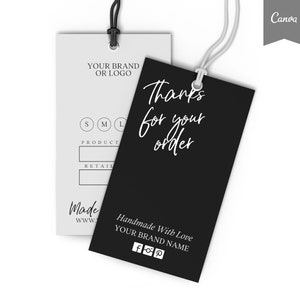 Custom HANG TAGS, Small Business Swing Tag, Boutique Clothing Tag Template, Hair Bundles Product Tag, Hang Tag, Custom Product Label, CANVA