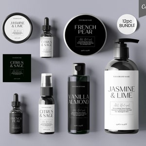 Editable Body Product Labels CANVA, DIY Cosmetic Labels, Editable Cosmetic Labels, Label, Cosmetic Label Printable, Custom Skin Care Labels