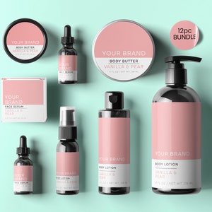Editable Cosmetic Labels, Editable Body Product Labels, DIY Cosmetic Labels, Skincare Label, Cosmetic Label Template, Cosmetic Product Label