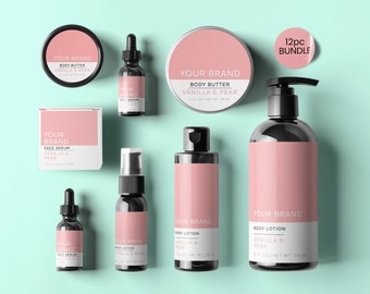Editable Cosmetic Labels, Editable Body Product Labels, DIY Cosmetic Labels, Skincare Label, Cosmetic Label Template, Cosmetic Product Label
