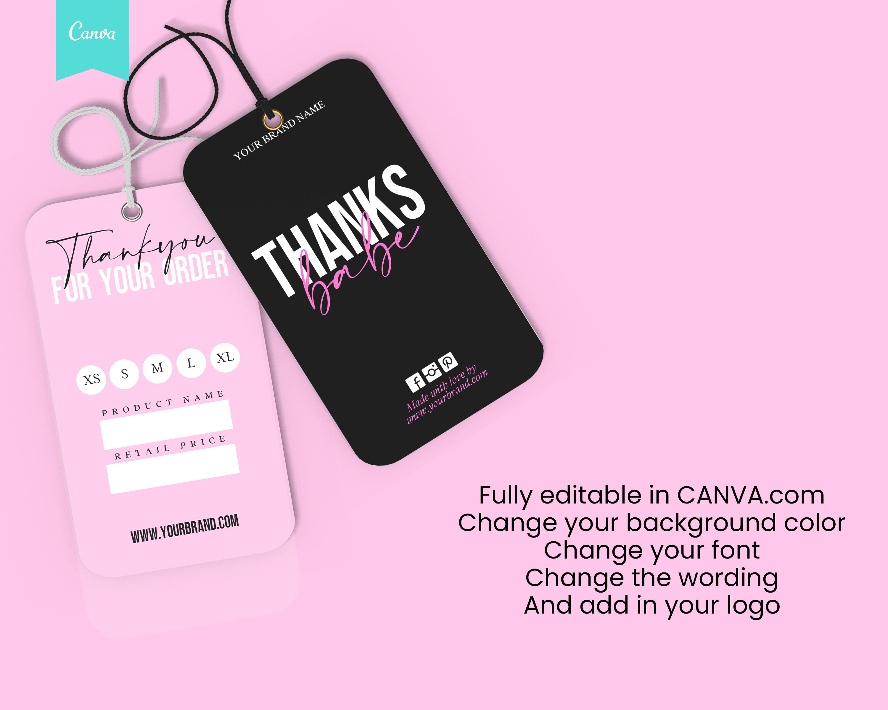 Custom HANG TAGS Small Business Swing Tag Boutique Clothing Etsy