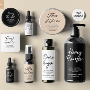 Editable Body Product Labels CANVA, DIY Cosmetic Labels, Editable Cosmetic Labels, Label, Cosmetic Label Printable, Custom Skin Care Labels