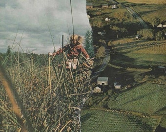 Everybody Scream – Abstract Paper Collage Art Print – Modern Wall Art