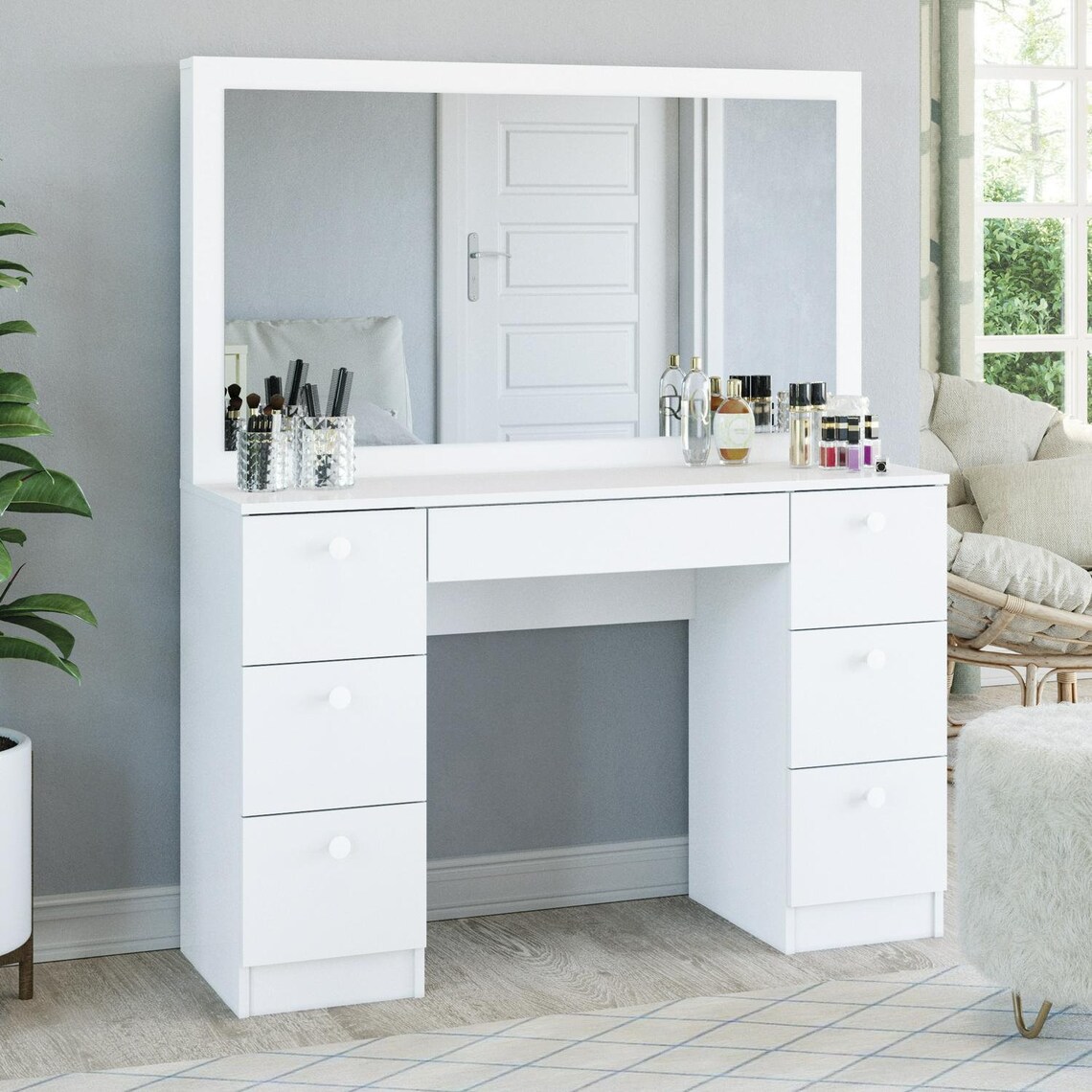 Makeup vanity slaystation 2.0 tabletop drawer units mirror Etsy