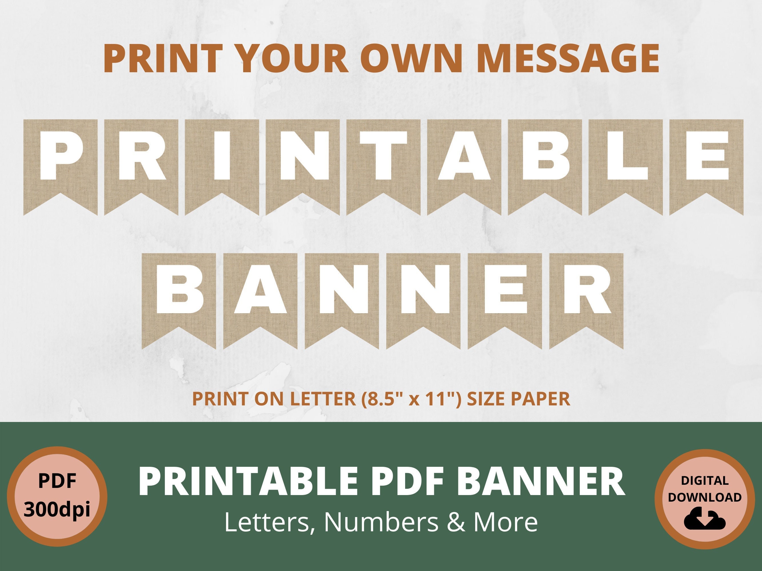 Diy Bunting Letters - Etsy