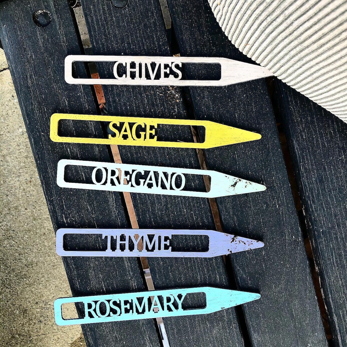 25 Lasercut Wooden Garden Stakes for Herbs Fruits and Etsy UK