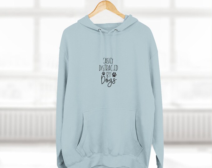 Easily Distracted By Dogs Hoodie | Italian Typography Dog Lover