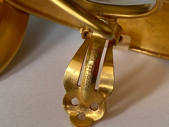 Robert Lee Morris 24K matte Gold-plated clip on m… - image 5