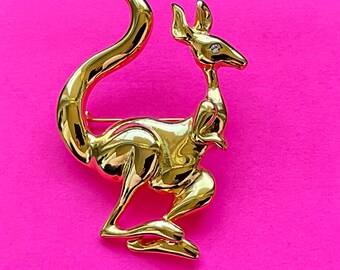 Vintage Goldtone Kangaroo Pin/Brooch 2” by 1.5”