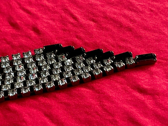 Massive 5” Art Deco Rhinestone Brooch - image 6