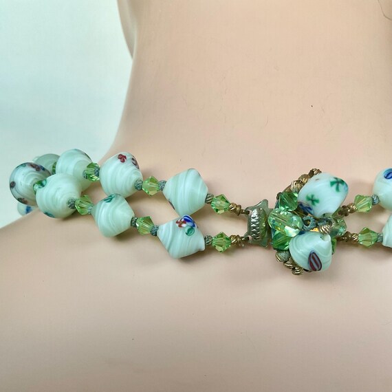 Four row Faceted Orange Carnelian Agate stone and… - image 9