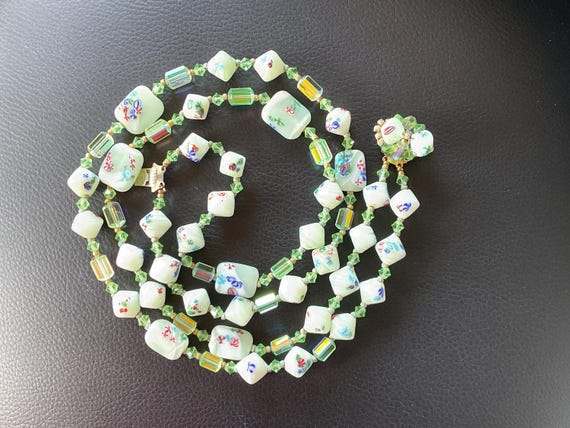 Four row Faceted Orange Carnelian Agate stone and… - image 10