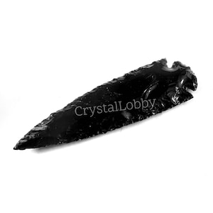 Hand Knapped Black Obsidian Arrowhead: Stone of Integrity