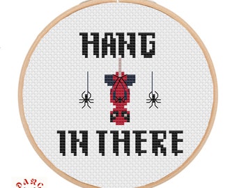 Superhero Spider Man Comic, Cross stitch, pdf pattern, printable.