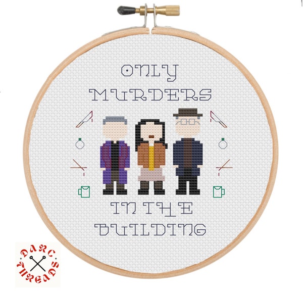 only murders in the building cross stitch PDF Pattern Printable
