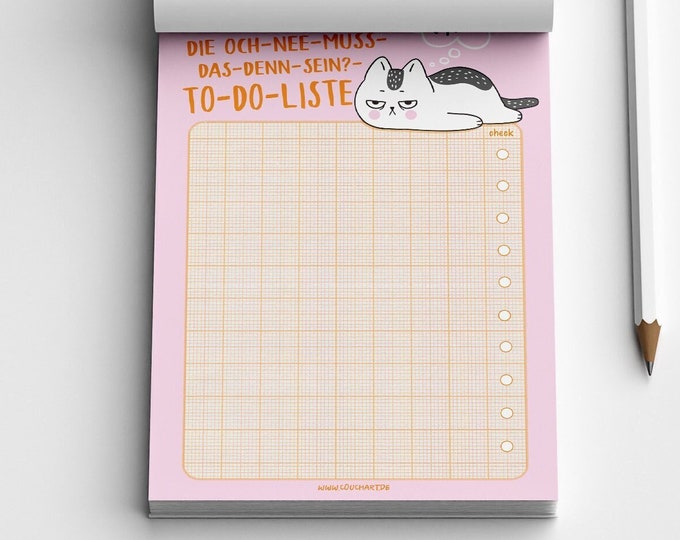 Funny notepad 100 sheets A6 | To-do block | grumpy cat |